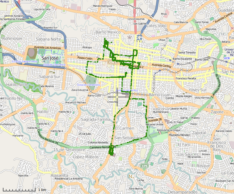 Trace GPS du 7 décembre